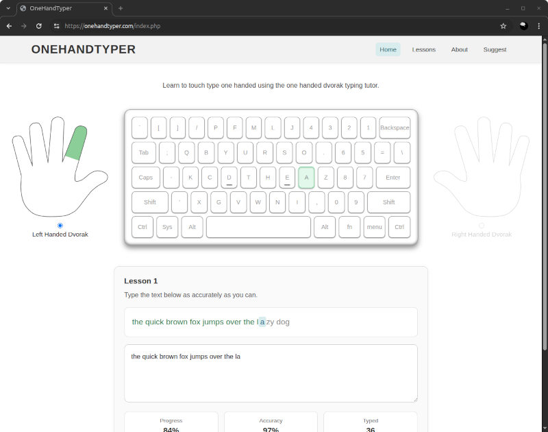 typing tutor concept